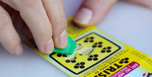 Scraping of a lottery ticket